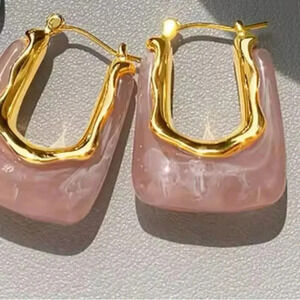 Casa Clara Andy Earrings Sweet Pink Gold Earrings